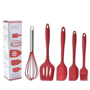 KIT de Utensílios Para Cozinha em Silicone e Bambu 12 Peças